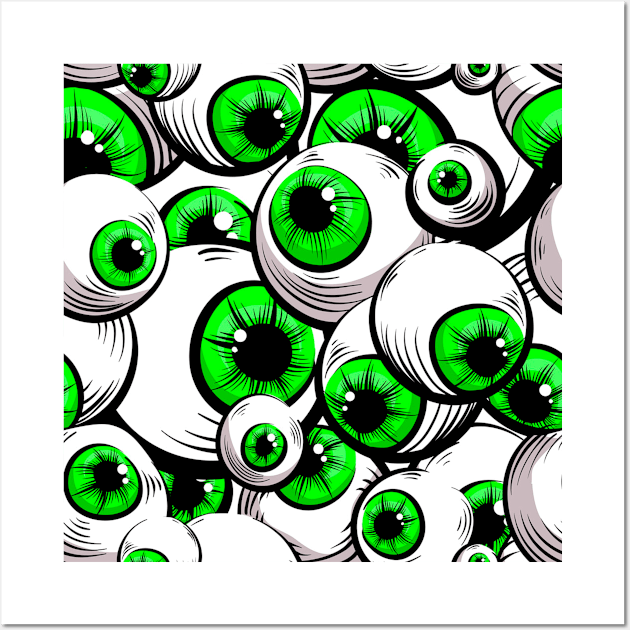 Green eyes Halloween witch Wall Art by igzine